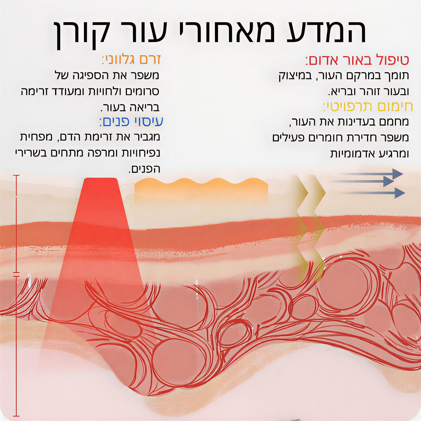 טיפוח עור מתקדם 4-ב-1 עם טכנולוגיית אור אדום